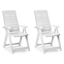 2 Stück Klappstuhl Kunstoff Yuma Weiß-dyum040bi-2