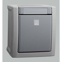 Viko Interruttore Per Ambienti Umidi Pulsanti Pacific Grigio 90591014-de 1 Pz.