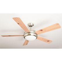 Aireryder – Ursa Brushed Nickel Ceiling Fan – 52" Diameter – Reversible Blades – Remote Control – 230V