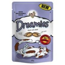 BDREAMS – Dreamies Duck Cat Treats 60g – 2 kcal per Treat – Dual Textured Snacks – Healthy Indulgence