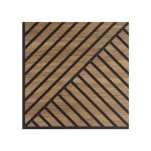 10 Paneles Decorativos Fonoabsorbentes 58x58cm Madera Nogal Deco Dn
