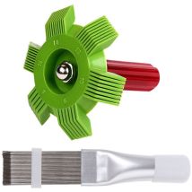 2pcs Air Conditioner Condenser Fin Cleaning Brush And Comb Set Fin Cleaner Fin Straightener Refrigerant Coil Cleaning Kit Hvac Maintenance Evaporate
