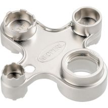 Chiave di servizio universale per montaggio aeratori – Acciaio nichelato – Misure compatibili: M18, M22, M24, M28 – Neoperl AG