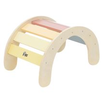 Kletterbogen Für Kinder, Mehrfarbig, Bogenwippe Holz, 74x41x38,5 Cm, Baby & Kleinkind Klettergerüst Indoor Ab 2 Jahre, Bogen Kletterdreieck Nach 