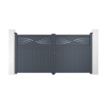 Casanoov - Puerta Batiente De Aluminio 3m Halti 300 X 160 Cm