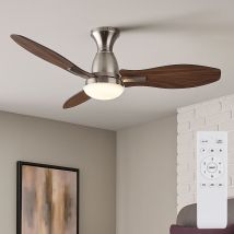 Led Deckenventilator Mit Sommer Wintermodus Deckenlampe Dimmbar Mit Fernbedienung, 6 Stufen, Flügel Wendbar, 22w 1660lm Warmweiß, Neutralweiß, 