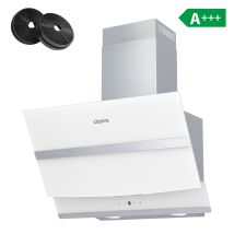 736nwh60 650 M3/h A+++ Kopffreie Dunstabzugshaube 60cm Kopffreihaube Wifi- App Touch-steuerung Mit 2 Kohlefilter Abluft Umluft Weiß - Ciarra