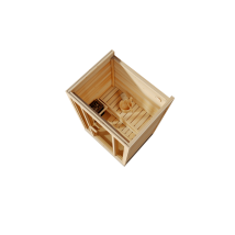 Finntherm Innensauna Kuuma S Innensauna 2 Sitzbänke Aus Holz, Saunakabine Mit 42 Mm Wandstärke, Dampfsauna Mit Montagematerial