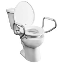 Asiento Wc Bemis Pure Care Plus 750 Elevado Con Reposabrazos Y Mecanismo De Cierre Suave, Blanco