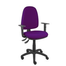 Silla de oficina Aýna morada – brazos regulables – soporte hasta 100 Kg – espuma 25 Kg/m3 – ideal para teletrabajo
