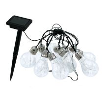 Guirnalda solar LED Fantasy Star – 10 bombillas – 3,75 m – Autonomía 8 horas – IP 44 – Decoración interior y exterior