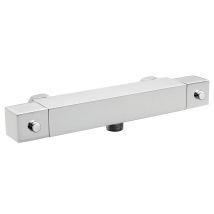 Ultra - Nuie Square Thermostatic Bar Shower Valve Bottom Outlet - Chrome