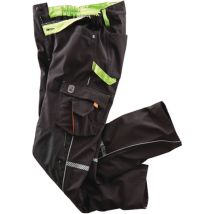 Terrax Workwear - Pantalones Softshell Talla 54 Negro / Lima Terrax