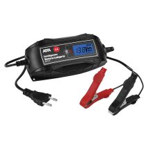 Eufab Automatikladegerät 16615 – 6/12V – 4A – 6-stufiger Ladezyklus – LCD-Anzeige – geeignet für Blei-Säure-, Gel- und AGM-Batterien