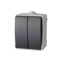 Doppio Interruttore - Gao - Aquatop - Ip54, Impermeabile, Resistente All'acqua/all Polvere
