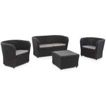 Shaf - Set Diva Confort Grafito Sofá + 2 Sillones + Mesa De Centro. 4 Plazas. Sp-berner