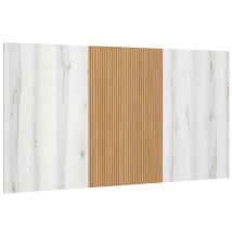 Cabecero De Cama Arles Blanco Albo Y Roble Rayado 159 Cm
