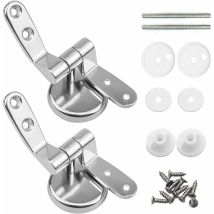 Toilet Seat Hinge Clips, Set Of 2 Replacement Toilet Seat Hinges With Zinc Alloy Fixings