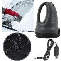 Electric Car Ice Scraper, Usb Charging Window Defroster, Easy To Use, Fast And Time Saving, Black