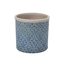Burgon & Ball – Glazed Pot Porto Small – Dark Blue – 14 cm Diameter – Durable Stoneware – Traditional Design