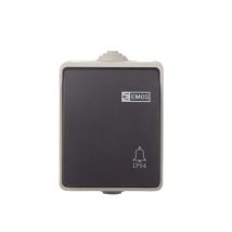 Aufputz Klingelschalter IP54 250 V 10 A Grau Feuchtraum geeignet
