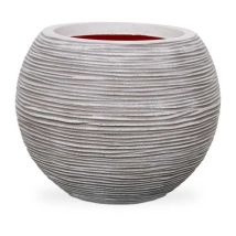 Vaso A Sfera Nature Rib 40x32 Cm Avorio Kofi270 Capi