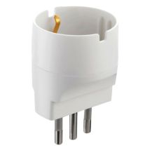 Electraline – Adaptador Enchufe Simple 2P T 16A – Conexión tipo 2P T – Voltaje 16A