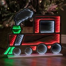 Samuel Alexander - 60cm Standing Christmas Train Infinity Decoration With Multi-coloured Leds