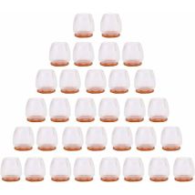 Hoopzi - 32pcs 25-29mm Clear Silicone Chair Leg Covers Floor Protectors Chair Leg Chair Leg Covers Floor Protectors Furniture Foot Covers Silicone 