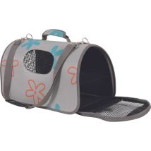 Animallparadise - Panier De Transport Flower, S, Gris, Pour Chat Ou Chien. Max 4 Kg