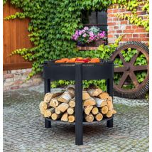 Montana High Fire Bowl - Steel - L80 X W80 Cm - Black