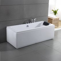 Bañera Hidromasaje - Sikinos Jets - Blanco Y Negro - 170 X78 X60 Cm, By Spalina