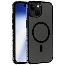 [neuwertig] B-ware Vivanco Rückcover Handyhülle Backcover I Phone 15 Mag Safe Schwarz Transparent