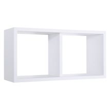 Mensola Da Parete Scaffale 2 Scomparti Rovere Bianco Salotto Camera Soggiorno Moderno Morgana Maxi