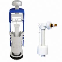 Conjunto Mecanismo De Wc De Simple Descarga Interrumpible Y Válvula De Flotador Silenciosa Regiplast