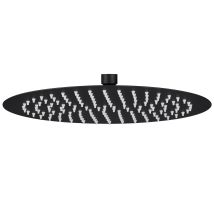 Derw Max - Großer Regenduschkopf (30 X 30 Cm), 12 Zoll Edelstahl Runder Brausekopf, Selbstreinigend, Schwarz