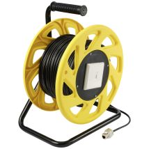 Renkforce - Rj45 Netzwerk Kabeltrommel Cat 6a S/ftp 60 M Schwarz Pur-mantel