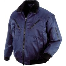 Giacca Pilot Uomini Oslo – Blu Marino – 60% poliestere, 40% cotone – Maniche estraibili, 4-in-1 – Taglia S