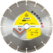 Klingspor - Dt 300 U Diamanttrennscheiben, 230 X 2,3 X 22,23 Mm 16 Segmente 40,2 X 2,3 X 7 Mm, Standardverzahnung
