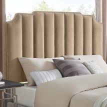 Casa - Luna Mink Plush Double 30 Inch Strutted Headboard