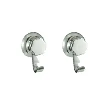 Bestlock Set 2 Ganci Cromati Con Fissaggio A Ventosa.