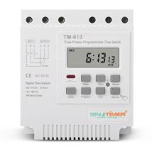 Tm-613 Relais Temporisé Programmable 380v / 50-60hz 16a Relais Hebdomadaire Commutateur De Minuterie De Puissance Interrupteur De Minuterie Triphasé 