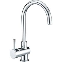 Gemini-Serie Hochdruck-Küchenmischer – Messing verchromt – Einhebel – Hoch – Metallfinish