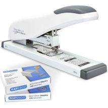 Agrafeuse - Rapesco - Hd-100 - 100 Feuilles - 2000 Agrafes 923/10mm - Blanc