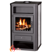Stufa A Legna V05 Komfort K – 11 Kw Con Pannelli Laterali In Ceramica E Design Elegante