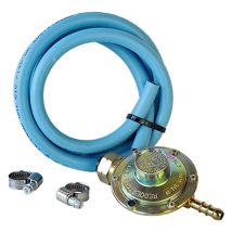 Kit Regolatore 1kg Taratura Fissa , Tubogomma 1,5mt Completo Di Fascette Per Il Fissaggio.ideale Per Stufa A Gas O Barbecue.