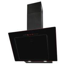 Exquisit Dunstabzugshaube KFD 607-2 L Schwarz – 3 Leistungsstufen – Energieeffizienzklasse B – Touch-Control – Metall-Fettfilter