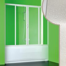 Idralite - Puerta De Ducha De Bañera H 150 Cm Mod. Plutone 2 De Acrílico 180 Cm Con Apertura Central