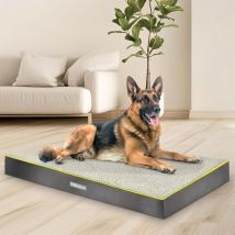 Dreamcatcher Grey Extra Large Dog Bed Orthopaedic Xxl Flat Crate Pet Mattress 137x112x9cm, Removable Washable Cover