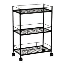 Andrea House - Carrello Fruttivendolo In Metallo Nero Cc72095